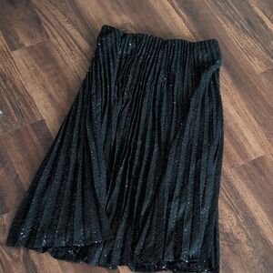 Banana Republic Black Sequin Midi Skirt